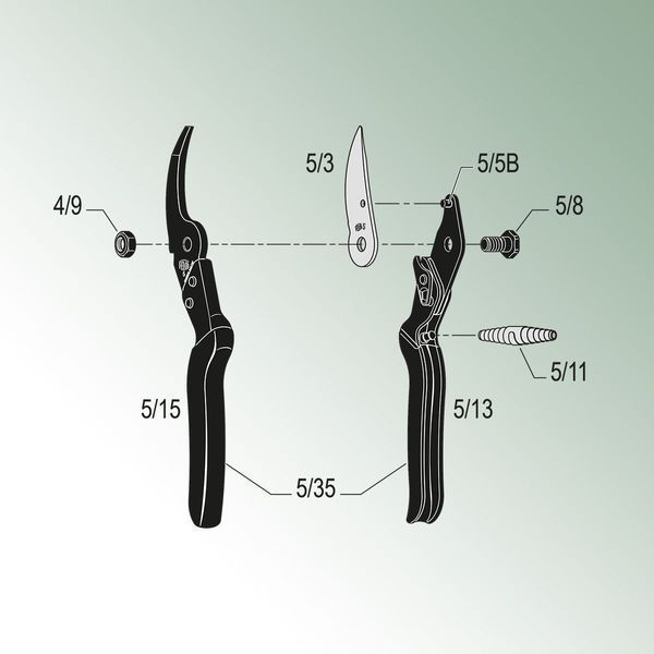 Садовый секатор FELCO 5 обводной классический 121001004903 фото