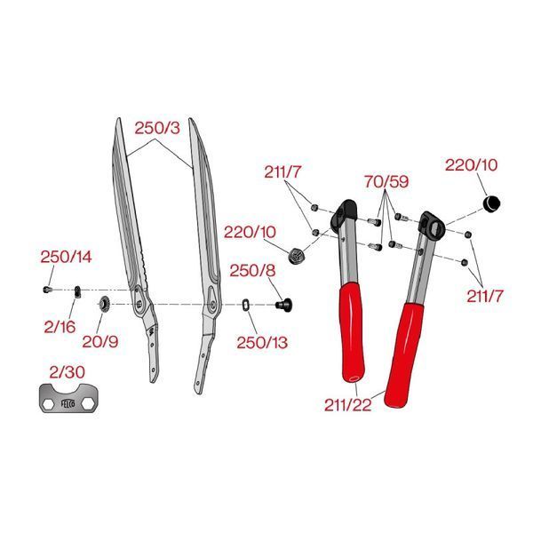 Ножницы для кустов Felco 250-57 (кусторезы Фелко 250-57) 121000994201 фото