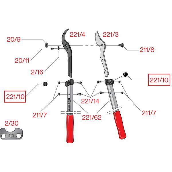 Сменная деталь Felco 221/10 (один амортизатор к сучкорезу Фелко 221) 121001401983 фото