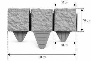 Палісад садовий Granit Palisade 0.3 м. сірий 9066900000015 фото