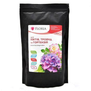 Добриво Floria Sol для квітів, троянд та гортензій водорозчинне Флорія Сол - 1 кг 120400103610 фото