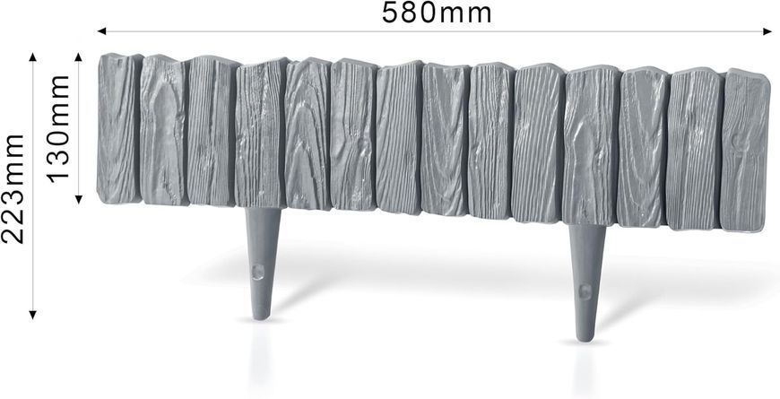 Палисад Wood Palisade 0,58 м, графит (Польша) 1483270000014-секція фото